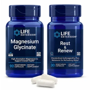 OPTIMO SLEEP – Life Extension Magnesium Glycinate in Rest & Renew Life Extension Magnesium Glycinate in Rest & Renew dodatka za protokol OPTIMO SLEEP – globok spanec z magnezijem, ashwagandho in melatoninom