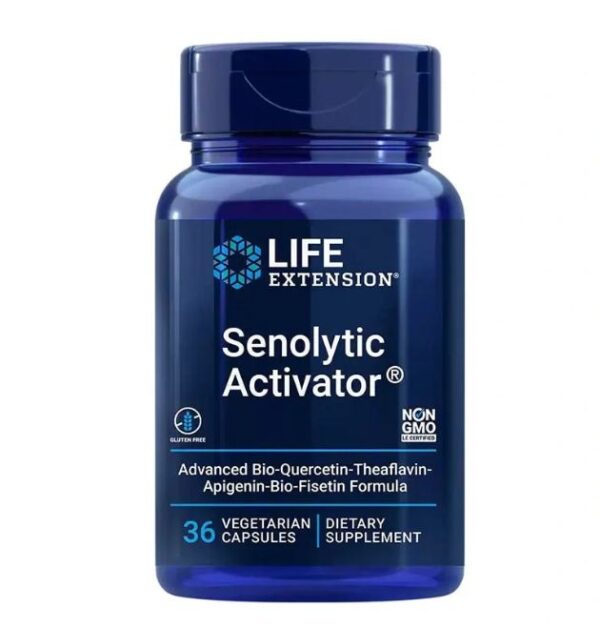 Life Extension Senolytic Activator Life Extension Senolytic Activator 36 vegetarijanskih kapsul z bio-kvercetin-teaflavin-apigenin-fisetin formulo za dolgoživost