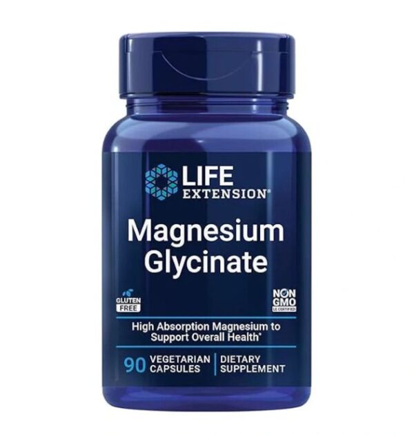Life Extension Magnesium Glycinate Life Extension Magnesium Glycinate 90 vegetarijanskih kapsul z visoko absorpcijskim magnezijem za splošno zdravje